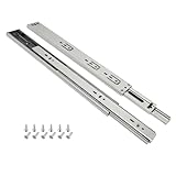 Schubladenschienen Vollauszug 500mm, 9 Paar (18 Stk.) Kugelauszug, 45mm Nut Schubladenauszug, Schubladen Führungsschiene mit Montageschrauben, Softclose Schubladen Schienensystem belastbar bis 45 kg