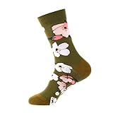 Socken mit geometrischem Druck für Herren Damen Ski Socken Herren (Army Green, One Size)