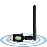 WiFi-USB-Adapter 600 Mbps, kabellose Netzwerkadapter ohne Treiber für Desktop/Notebook PC, Dual-Band 2.4G/5G WiFi Stick mit 3dBi-Antenne, unterstützt Windows11/10/8/XP/Vista
