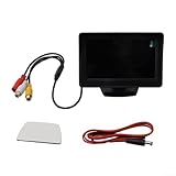 Jonikuper AHD 1080P Auto 5 Zoll TFT LCD Display für Rückfahrkamera, kompatibel mit 9V-36V DC Fahrzeuge, AV1/AV2 Eingang, für PAL/NTSC Auto Switch