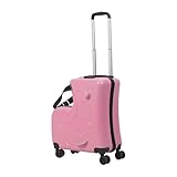 curfair Kindergepäck Koffer, 20 Zoll Kinder Handgepäck mit Rutschsitz, Leichtes PC-Material Kinderkoffer mit 360° leichtgängigen Rädern & großem Fassungsvermögen, Geschenk für Reisen, Geburtstage