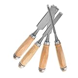 LOLIPPYY 4 Stück Holzmeißel Set mit Holzgriff Präzise Schneidekanten für Effizientes Schnitzen Mortise Chisel für Tischlerei Geeignet für Scharniere Rahmenbau und Möbelgestaltung
