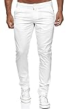 Tazzio Hose Chino Herren Slim Fit Chinohose Stoffhose Herrenhose Stretch Neu 19530 (32W/34L, Weiß)