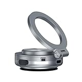 EHOTER Vakuum-Magnet-Auto-Telefonhalterung, 360° drehbar, magnetische Handyhalterung, doppelseitig, magnetisch, Vakuum-Adsorption, starker Magnetgriff für Auto, Küche, Mirro, Fitnessstudio (Grau)