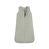 Ely's & Co. Winterschlafsack, tragbare Decke mit weicher Steppung, Übergangswickeltuch für Baby Jungen / Mädchen, 1,0 Tog, Salbei, 0-3 Monate