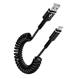 USB C Spiralkabel,【0.4M-1.8M】USB auf USB C Kabel Schnellladekabel Android Auto USBC Ladekabel Typ C Datenkabel für Samsung Galaxy S25 S24 Ultra S23 S22 S21 S20 A15 A55 A56 A54 A53 A35 A34,iPhone 16 15