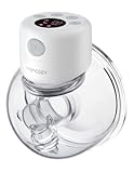 Momcozy Milchpumpe Elektrisch Tragbar S12, Freihändige Milchpumpe, Geräuscharm und Schmerzlos, 2 Modi und 9 Stufen, Ultra-Leise Wiederaufladbare Milchpumpe Kann im BH Getragen Werden, 24-mm-Flansch