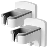 Kronabelle Haartrocknerhalter-Set, Weiß, 2 Stück für Haartrockner, ohne Bohren, Montage für Badezimmer, müheloser Kabel-Organizer, wasserdichte ABS, perfekt für glatte Oberflächen