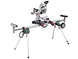 Metabo KGS 305 M Kappsäge (Box mit Maschinenständer KSU 401, mit Sägeblattneigung, Säge, Klasse M) 691216000