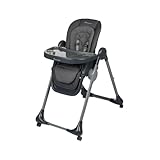 Bebeconfort Olea, Babyhochstuhl, 0–3 Jahre, 0–15 kg, verstellbarer Hochstuhl, 9 Höhen & 3 Liegepositionen, gut zu reinigen, leicht bewegbar mit 4 schwenkbaren Rädern, zusammenklappbar, Tinted Graphite