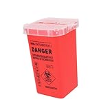 HONITANO Sharps-entsorgungsbehälter Rot Sicherheits-nadelsammelbox für Klinik Zuhause und Reise Langlebiger Kanülenabwurfbehälter zur Sicheren Entsorgung von Tattoo-nadeln und Medizinischen