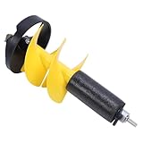 Hand-Eisbohrer, 8 Zoll Durchmesser, Nylon-Eisbohrer, 17,7 Zoll Lang, Schneckenbohrer für Eispfosten, Lochgräber, Eisfischen-Schnecke