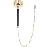 Supvox Tibetische Handglocke Messing Qing Rufglocke Antike Glockendekore Schreibtisch Empfangsglocke Buddhistisches Musikinstrument für Zuhause Party Restaurant Büro Größe L