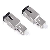 Rfeeuubft 2 Stück SC UPC Glasfaser-Dämpfungsglied, Singlemode-Glasfaser-Stecker auf Buchse, 15 DB-Adapter