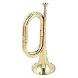 Bugle Horn Trompete – Ruftrompete Kavallerie-Horn Kavalleriehorn | Unübertroffene Leistung Messing-Instrument mit Mundstück, S Jagdhorn Festival-Shows