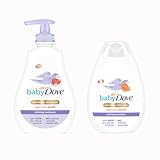 Baby Dove Calming Moisture Head to Toe Wash 400ml + Lotion 400ml - Beruhigendes Waschgel + Lotion für Babys