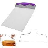 NHQZ Tortenheber Set mit Kuchenretter, Tortenbodenschneider und Streichpalette, Edelstahl Tortenschneider Set für Gleichmäßige Tortenböden,Tortenbodenteiler Backanfänger und Profis