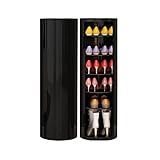 Generisch Schuhregal Freistehendes, schmales Schuhregal, runder, um 360 ° drehbarer Schuhschrank, kreative, platzsparende, kleine Schuhaufbewahrung für den Flur im Wohnzimmer, einfach zu montieren