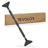 REVOLOR Klimmzugstange für Türrahmen – ohne Bohren – bis 300 kg – mit Double-Gear-Verriegelung, Wasserwaage & Anti-Rutsch-Pads – für Training zuhause