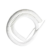 Netzkabel, Teleskopdraht-Spiralkabel, Weißes, skalierbares Spiralkabel, 2 Adern x 0,75 m², Kupferkern, 3,5, Feder-Teleskop-Elektrokabel, einziehbare Spule(Stretch 1.2 meter 2 Core 22AWG)
