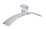 WENKO Garderobenbügel Bubble Transparent 5er Set - 5er Set, Kleiderbügel, Polystyrol, 46 x 17.5 x 1.2 cm, Transparent