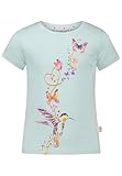 SALT AND PEPPER BY KIDS PARK Mädchen Colibri Glitterprint und Pailletten T-Shirt, Peppermint, 128 cm-134 cm