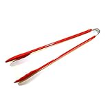 Kochblume Gourmetzange | Premium-Silikon | Hitzebeständig | Spülmaschinenfest | 33,5cm | Farbe: rot