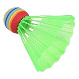 babominimer Federbälle aus Schaumstoff, Nylon, für Anfänger und Kinder, leicht, bunt, Übungsvögel, mit dauerhaftem Nylonrock für Stabilität, 30 Stück (grün)