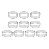 ZIHDKE 10 Stück runde Tortenringe mit Löchern, Edelstahl, for Obstkuchen, Kuchen, Mousse, Küche, Backform, 7 cm FüR Kuchen
