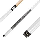 Parker Billardqueue JPS-Serie einfarbiger 2-TLG.Profi-Cue, hochwertiges Ahornholz und Leinenwicklung Griffbereich, 13 mm Ledertip, schwarz, dunkelrot und weiß