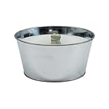Schwabenfire Spezial Outdoor Kerze in Metall Zink Schale 16,5cm mit unendlichem Dauerdocht Windlicht Outdoor Balkon Deko Terrassen Deko Geschenke für Frauen flammschale wachsfresser für Kerzenreste
