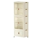 Tragbares Kleiderschrank-Aufbewahrungsregal mit hoher Kapazität – mehrschichtiger Faltschrank mit geteilten Behältern für den Heimgebrauch – platzsparende Schranklösung