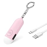 MEYDLL Wiederaufladbarer Taschenalarm, wesentliche persönliche Selbstverteidigung mit Anti-Aggression-Meerjungfrau, 130 dB und LED-Licht, Anti-Wolf-Alarm für Frauen Kinder (Pink)