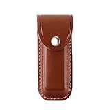 scalingscal Messertasche Messertasche für Gürtel, Klappmesser Taschenmesser Hülle, Messertasche Leder Messerscheide mit Schnappverschluss, Gürtelschlaufe für Klappmesser