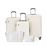 Travelhouse Ascona Kofferset 5-teilig – ABS Hartschale Trolley Set mit 4 Rollen, TSA-Schloss, Reisetasche & Kulturbeutel – Leichtes Reisegepäck Koffer Set für Damen & Herren