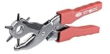 Famex 3519 Profi Lochzange mit Hebelunterstützung ca. 70% Kraftersparnis - Made in Germany, Power Revolverlochzange für Leder, Textilien, Kunststoff, Pappe - 2 mm - 4,5 mm