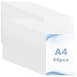 MIVIDE 60 Stück A4 Sliding Bar Binder, Klemmschienen mit Schiebestange, Weiß Klemmhefter A4, Kunststoff Sliding Bar Binder für Büro, Schule, Haus, Dokumente