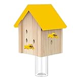 Trap aus Bienenholz: natürlicher Insektenempfänger, Schädlingsbekämpfungsgerät für den Außenbereich | Umweltfreundliche Sicherheitshauskonstruktion, schützende Niststruktur