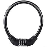 Fahrradschloss, robustes Kabelschloss mit Schlüsseln, Zinklegierung, wasserdicht, Diebstahlschutz, Sicherheitsschlösser für Fahrräder, Motorräder, E-Bikes (schwarzB)