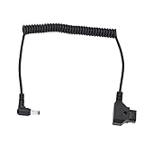 Phefop D Tippen Sie auf Männliche zu DC-Netzteilkabel Dehnbares Anti-Aging-stabiler Leistung für BMCC BMPC 4K Kamera Kunststoff Black