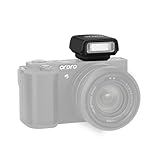 Camnoon Mini Kamerablitz, GN8 6500K Blitzgerät, 3-stufige Helligkeit, manueller/automatischer Blitz, eingebauter Akku für Canon, Nikon, Sony, Fujifilm, Olympus, Panasonic Kameras (Schwarz)