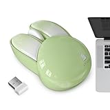 Generisch Süße Kawaii Funkmaus – 4.7 Inches Mini Design | Kabellose Kaninchenmaus Lautlos, Leise Maus Büro Leicht + 2,4G Verbindung Für Schule, Reisen, Mobiles Arbeiten