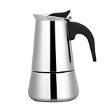 9 Tassen, Brikka, Topf mit Tragbarem Edelstahl -Kaffee -Moka - -Hersteller des Mocha -Topfes (200 ml)