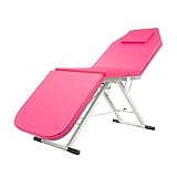 XIAYUHE Massageliege 3 Zonen,Massagebett Massageliege Klappbar,180 * 60 * 60cm,Tragfähigkeit 200-250 kg,Atemloch,Massagezentren, Fußmassage-Salons, Gesundheitszentren,Rosa