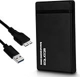 Storite 500 GB externes Gaming-Laufwerk, 2,5-Zoll-Festplatte, tragbare Externe USB 3.0-Festplatte, Speicherung und Sicherung, Game Drive für PS4, PS3, PC-Spiele, Android (Schwarz)