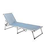 Homecall Klappbare Sonnenliege aus Aluminium - (Blau)