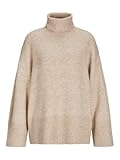 JJXX Damen JXALIA Diverse ROLL Knit Strickpullover, Peyote/Detail:/Limeade Neck Piping, L