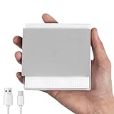 MHW-3BOMBER Mini Kaffewaage mit Timer, Wiederaufladbare Espresso Waage mit Schwerkraftsensor, 2kg/0,1g Präzisionswaage für Espresso & Pour-Over Kaffee, Digitale Küchenwaage, Weiß ES6034W-OS