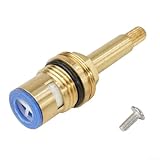 Honseadek Dusch-/Badewannen-Wasserhahn-Ventilkartusche, Ersatz-Turnfluss, langer Badezimmer-Einsatz, 20 halber Kupferkörper, Viertelventilkern, glatte Konstruktion, robuster Metallschalter für