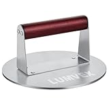 Edelstahl Burgerpresse, 6,3 Zoll Edelstahl Smash Burger Press, Professionelles Edelstahl Burgerpresse Grillzubehör, Leicht zu Reinigen